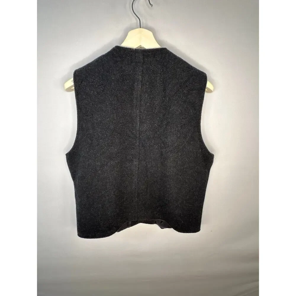 Wyoming Traders 100% Wool Button Front Lined Vest Size Large